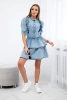 Stretch-Denim-Kleid mit Jabot S/M-L/XL