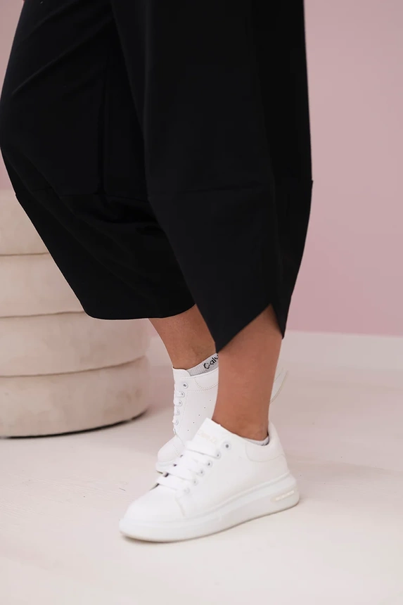 Baumwoll-Sweatshirt-Hosen-Set schwarz