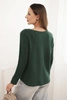 Women's sweater made of viscose with long sleeves and a round neckline dark green