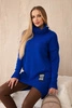 Turtleneck sweater cornflower blue