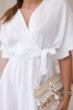 Muslin dress with waist white