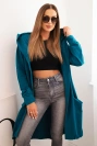 Oversize-Jacke mit Kapuze navy