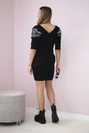 Kleid mit Flügeln an den Schultern schwarz