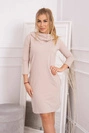 Kleid mit Kapuze und Taschen beige