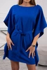 Dress batwings Oversize mauve-blue