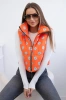 Vest with small flowers orange