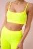 Striped top set with a blouse yellow neon