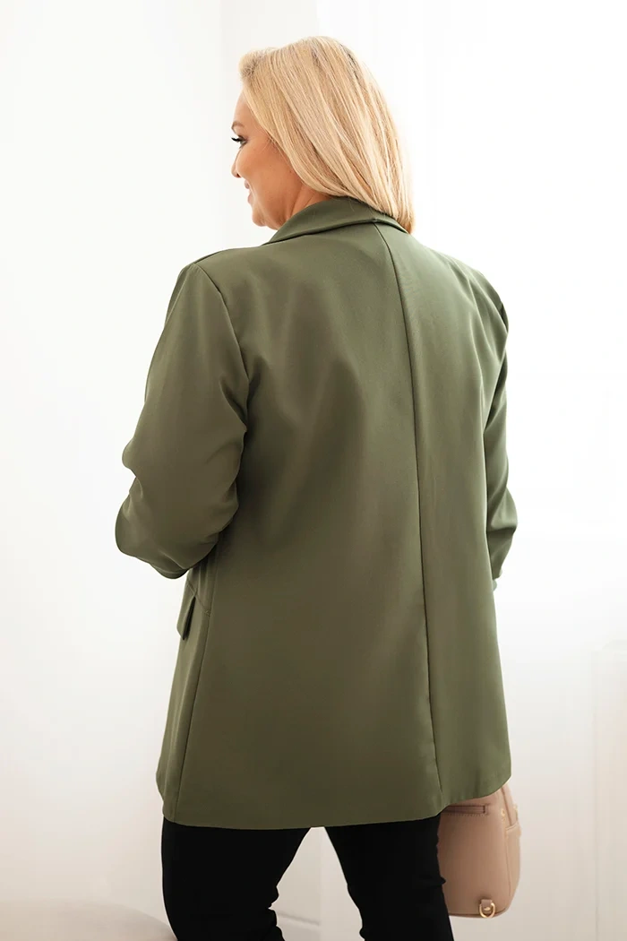 Damenjacke Plus Size elegant khaki