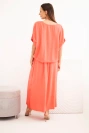 Women's viscose set with blouse and skirt raspberry