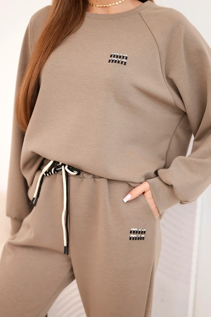 Damen комплект из Viskose mit Pullover und Hose fango
