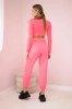 Set with a top blouse pink neon