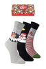 Unisex christmas socks for a gift – set of 3 pairs mix of colors