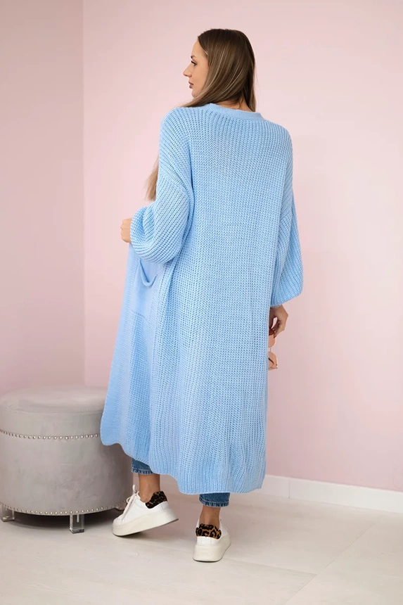 Sweater long cardigan blue