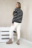 Pullover-Set Gestreiftes Sweatshirt + Hose ecru