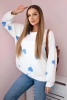 Butter sweatshirt with hearts print blue