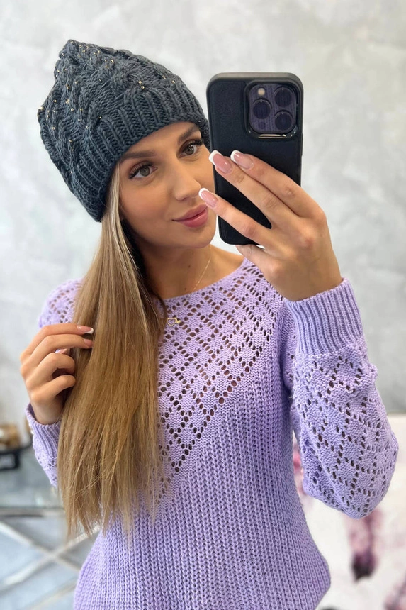 Dámská čepice Kalina K362 tmavě šedá