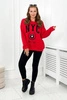 Baumwollset isoliertes sweatshirt + leggings rot