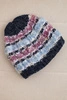 Women's wool winter hat with decorative crystals K399 black