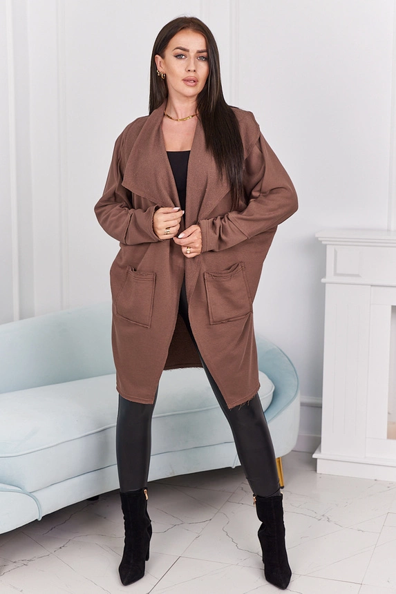 Cape with pockets mocca