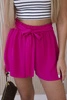 Shorts mit Viskose in der Taille gebunden fuchsia