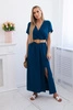 Long dress with a decorative belt nautical