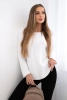 Sveter s okrúhlym výstrihom biely