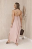 Long dress with straps powder pink