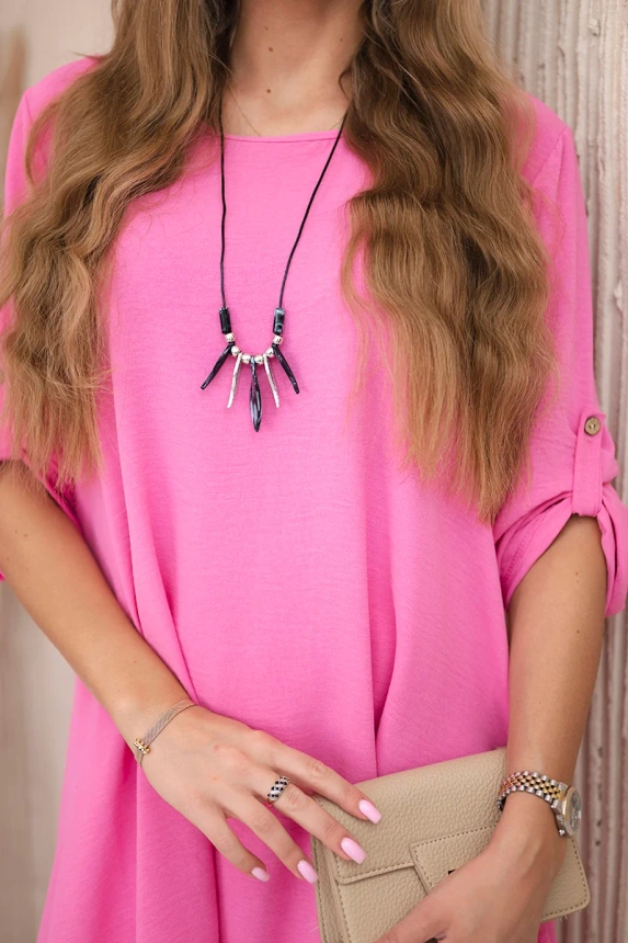 Set of blouse + pants with pendant light pink