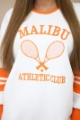Zateplená mikina Malibu bílá+oranžová