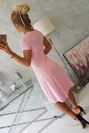 Dress cut under the bust, long sleeve, short sleeve powdered pink