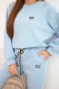 Women's set made of viscose with a sweatshirt and pants blue