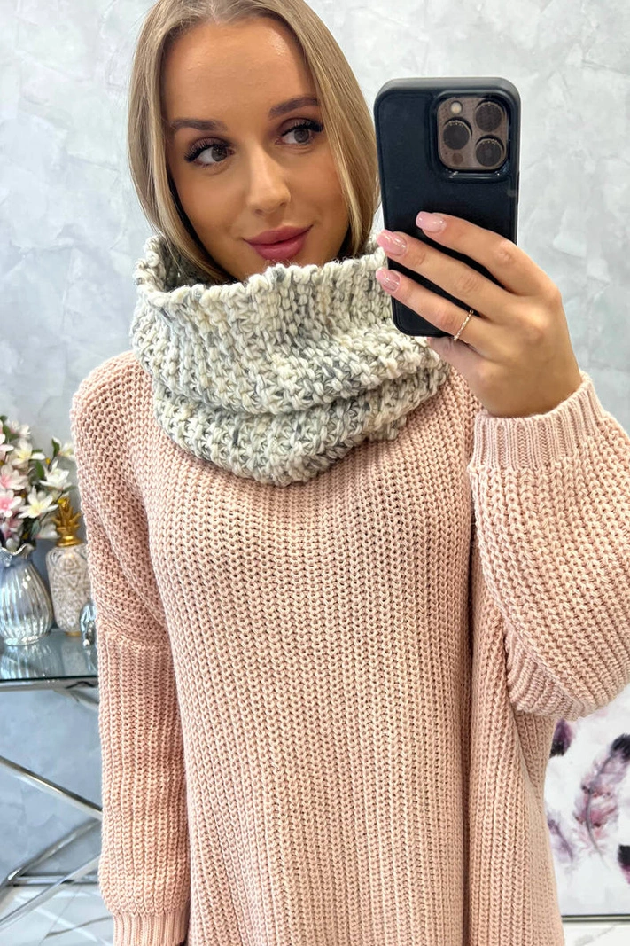 KN16 Damen Snood in Ecru