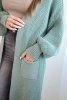 Lange Strickjacke heller mintgrün