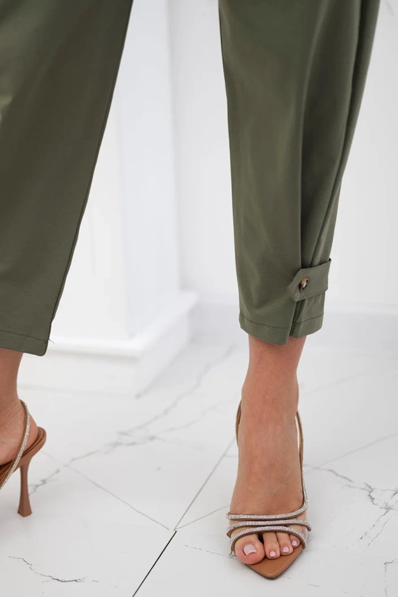 Summer Punto Hose mit Beinabschluss khaki