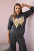 Baumwoll-Set Angel Sweatshirt + Hose Graphit