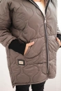 Damen Winterjacke Plus Size gesteppte mit Kapuze fango