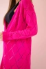 Pullover mit geometrischem Muster rosa Neon