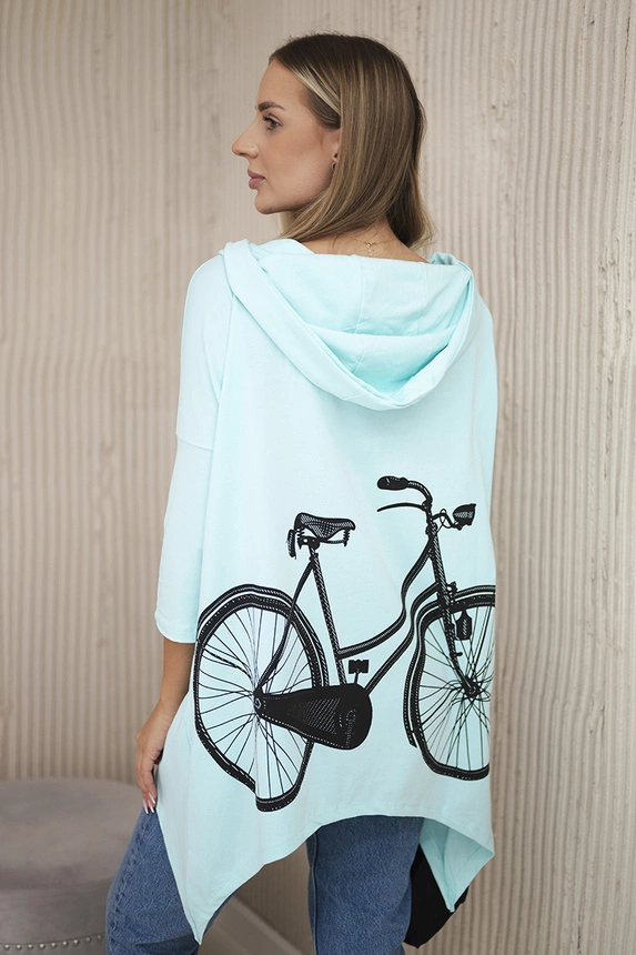 Fahrraddruck Sweatshirt mint