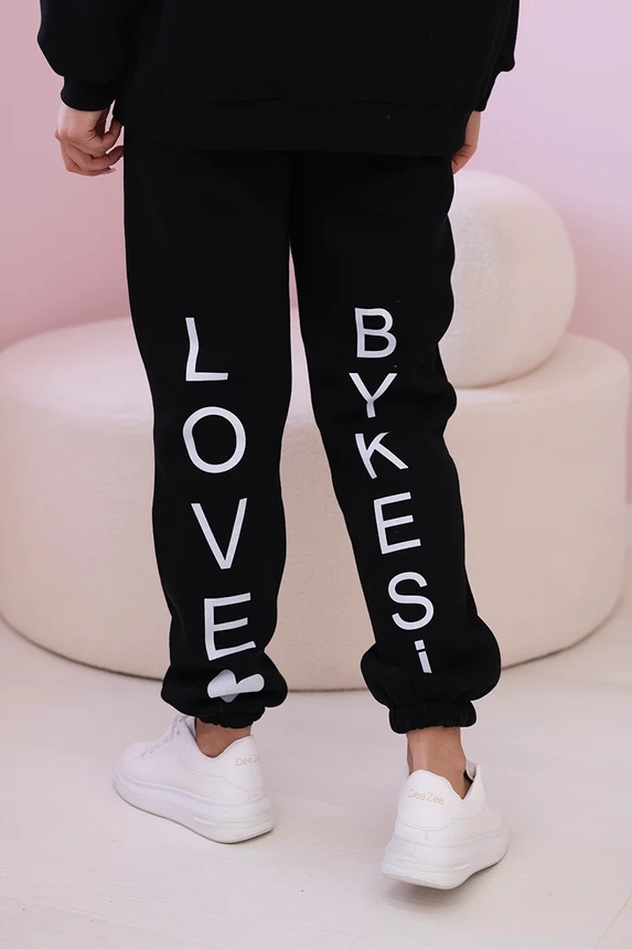 Bedrucktes Baumwoll-Set schwarz