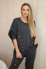 Oversize cotton set sweatshirt + pants Graphite