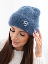 A hat women's ribbed with viscose blend and patch jeans