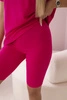 Set top+legíny fuchsiová