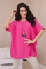 Oversized blouse with pendant pink