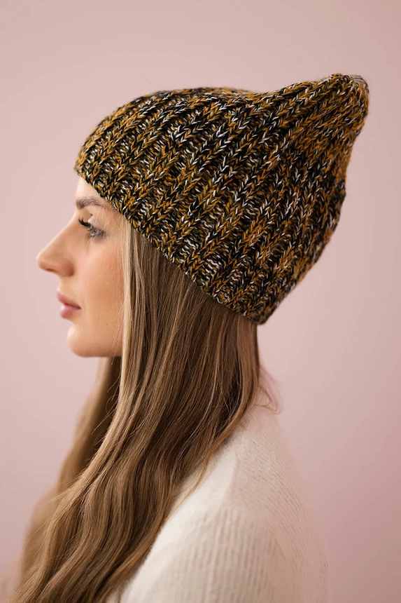 Cap with fleece Merry K225 black+mustard