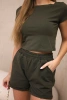 Bavlněná souprava s khaki šortkami