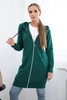 Hooded dress with a hood dark green