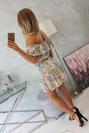 Off-the-shoulder floral dress green