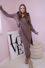 Sweatshirt-Set mit längerem Seitenmokka