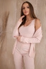 3-piece sweater set powdered pink