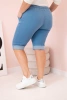 Dámske bavlnené šortky Plus Size so šnúrkou ľahká džínsovina